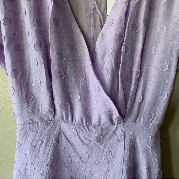 NWT Zara Cap Sleeved Lightweight Flowy V-Neck Draped Purple Maxi Dress Size XS - Picture 7 of 15